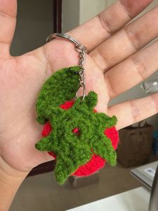 Rose crocheted 🧶 keychain