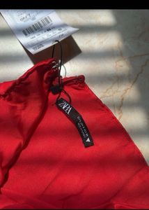 Red Strapless Ruched Mini Dress