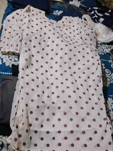 White Polka Dot Kurta