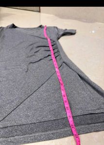 Chic Grey Wrap Dress