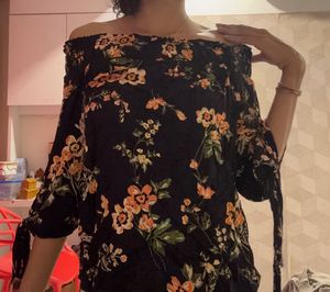 Floral Off-Shoulder Bardot Top
