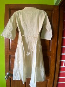 Cream Embroidered Kurta/dress