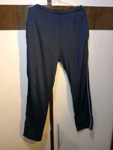Navy Track Pants with White Stripe