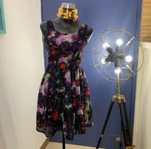 Floral Print Fit &amp; Flare Dress