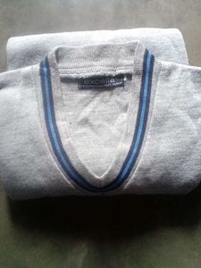 Grey V-Neck Sweater