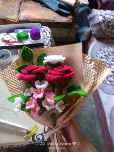 Handmade Crocheted Flower Bouquet