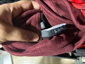 Maroon Suede Finish Jacket Coat