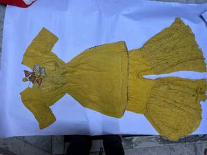 Yellow Embroidered Kurta Set with Sharara