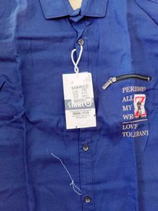 Men's Royal Blue Casual Shirt