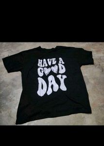 Women's Black 'Have a Good Day' Graphic T-Shirt