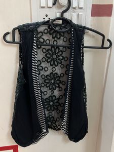 Designer Back Jacket With White Top