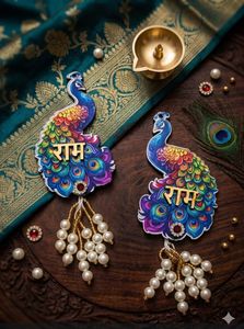 Decorative Peacock Charms with "Ram"