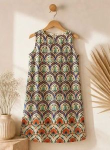 Patterned Sleeveless Dress