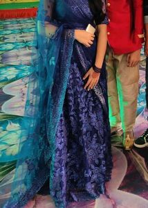 Royal Blue Embroidered Lehenga Choli