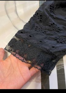 Elegant Black Embroidered Dress