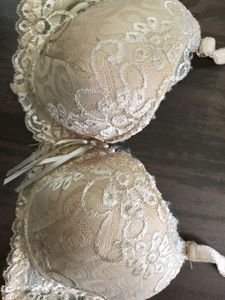 Beige Fine net Bra