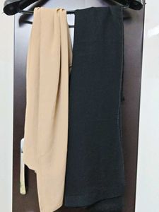 Combo dupatta black and Nude being colour