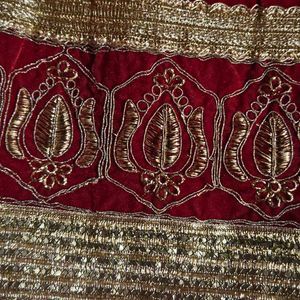 Stunning Orange &amp; Maroon Lehenga Choli Set