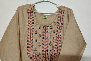 Embroidered Cotton Kurta