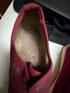 Maroon Canvas Sneakers flying machine