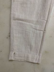 Blue short Kurta with white Pants