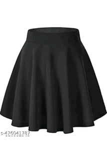 Chic Black Flared Mini Skirt
