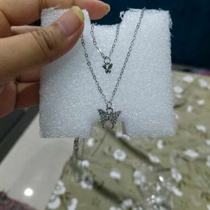 Butterfly Charm Layered Necklace