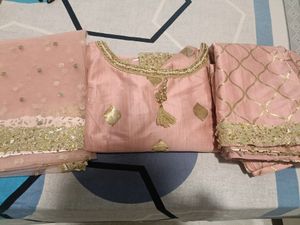 Party Wear Suit Baby Pink