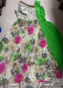 Floral Print Ethnic Gown