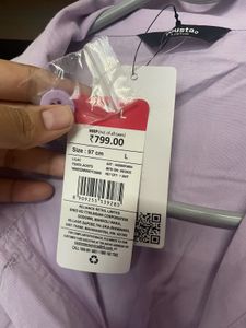 Cropped Lilac Button-Up Shirt