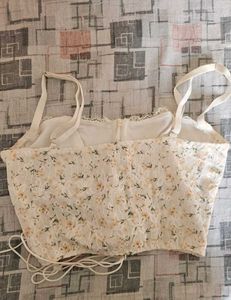 Floral Print Corset Top