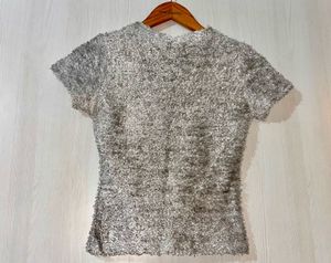 Shimmery Silver Top