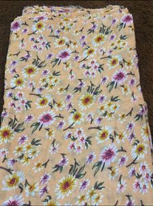 👉free  Floral Print Dress Material Fabri