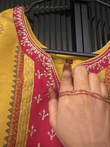 Yellow Kurta with Dupatta Set
