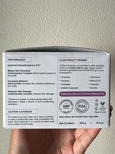 Bare Anatomy ultra smoothing hair Mask