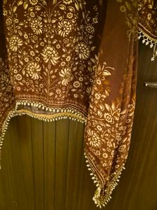 Embroidered Kurta Set with Ombre Pattern XL