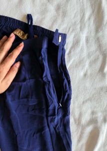 Pure crepe Navy Blue Palazzo Pants