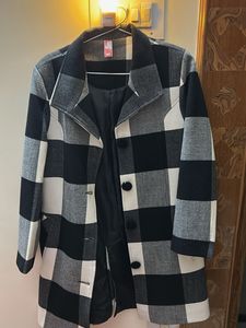 Checkered Wool Coat