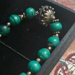 vintage malachite necklace