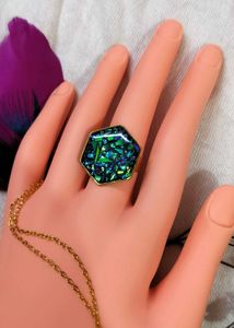 Hexagon Resin Ring