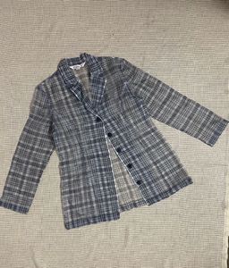 Sheer Plaid Blazer