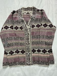 Patterned Knit Cardigan