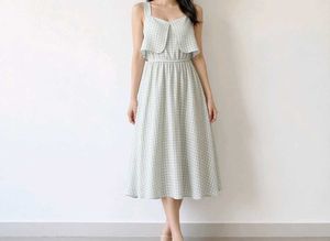 Midi-Sundress, gingham print