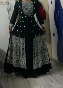 Emerald Green Embroidered Gown
