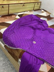 Purple Embroidered Kurta Set