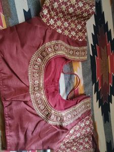 Maroon Embroidered Blouse