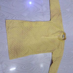 Yellow Embroidered Kurta