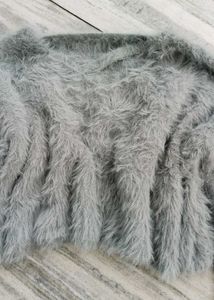 Cozy Faux Fur Cropped Sweater