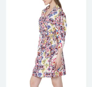 Bohemian Print Wrap Dress