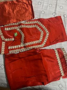 Elegant Orange Kurta Set with Dupatta